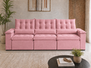 Ver imagem 5 de Sofá Retrátil e Reclinável Antonella 3,20 m — 3 Módulos com Assento em Espuma D33:Rosa