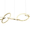 Ver imagem 2 de Lustre Pendente 120cm 65w 3000k Dourado Moderno Bivolt