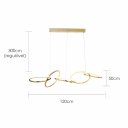 Ver imagem 5 de Lustre Pendente 120cm 65w 3000k Dourado Moderno Bivolt