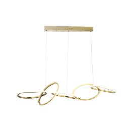 Lustre Pendente 120cm 65w 3000k Dourado Moderno Bivolt - 1