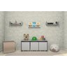 Mesa Organizadora de Brinquedos com 3 Baús 100% Mdf Plancasa Cinza Cristal Tx - 2