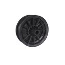 Ver imagem 1 de Kit 4 Roda Aro Plástico Preto Carrinho Mão Eixo 1" -metasul