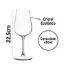 Taça de Vinho Cristal Titânio 450ml Bohemia Dora Importado - 3