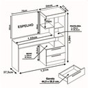 Ver imagem 3 de Penteadeira com Espelho Freijó Flex Notável Móveis Freijó