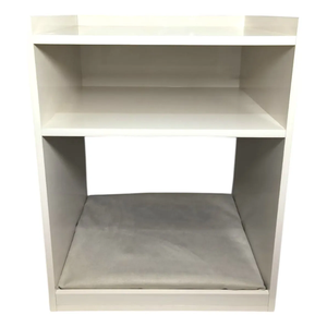 Mesa de Cabeceira Pet Off-white com Nicho e Colchão Incluso