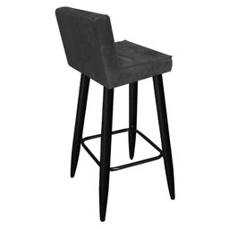 Banqueta Alta Lucy Pé Corino Cinza - 2