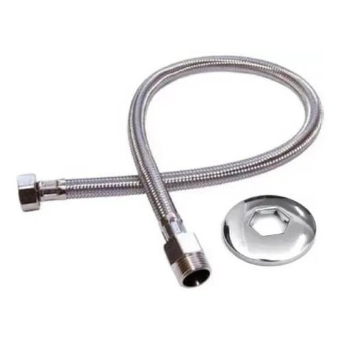 Válvula Click + Sifão Sanfonado + Engate Flex. Trançado