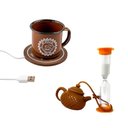 Ver imagem 1 de Jogo Xícara com Aquecedor Usb Infusor Chá Estilo Timer Prana