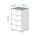 Ver imagem 3 de Mesa de Cabeceira Classic 4 Gavetas Branco