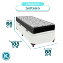 Ver imagem 3 de Cama Box Bau + Colchão Solteiro D33 Iso100 Ortobom