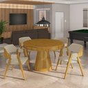 Ver mais imagens de Conjunto Mesa de Jogos Carteado Bellagio Tampo Reversível Verde e 4 Cadeiras Madeira Poker Base Cone