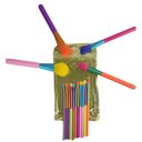 Ver imagem 2 de Pincel Maquiagem Kit 15 Peças Neon Portatil Colorido