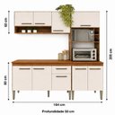 Ver imagem 4 de Cozinha Completa Modulada Aurora 1,84 m com Tampo e Torre Quente