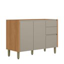 Ver imagem 1 de Balcão para Pia Arya 120cm 100% Mdf Jequitibá/gris Fosco - Sallar Home
