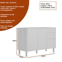 Ver imagem 2 de Balcão para Pia Arya 120cm 100% Mdf Jequitibá/gris Fosco - Sallar Home