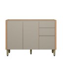 Ver imagem 3 de Balcão para Pia Arya 120cm 100% Mdf Jequitibá/gris Fosco - Sallar Home