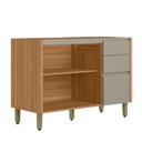 Ver imagem 4 de Balcão para Pia Arya 120cm 100% Mdf Jequitibá/gris Fosco - Sallar Home