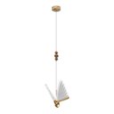 Ver imagem 1 de Pendente Borboleta Led 6w 3 Cores Dourado Luminária de Teto Infantil Lus-114 St3136