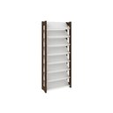 Ver imagem 3 de Armário Sapateira Quarto Az1006 C- 8 Prateleiras Branco-nogal - Tecno Mobili