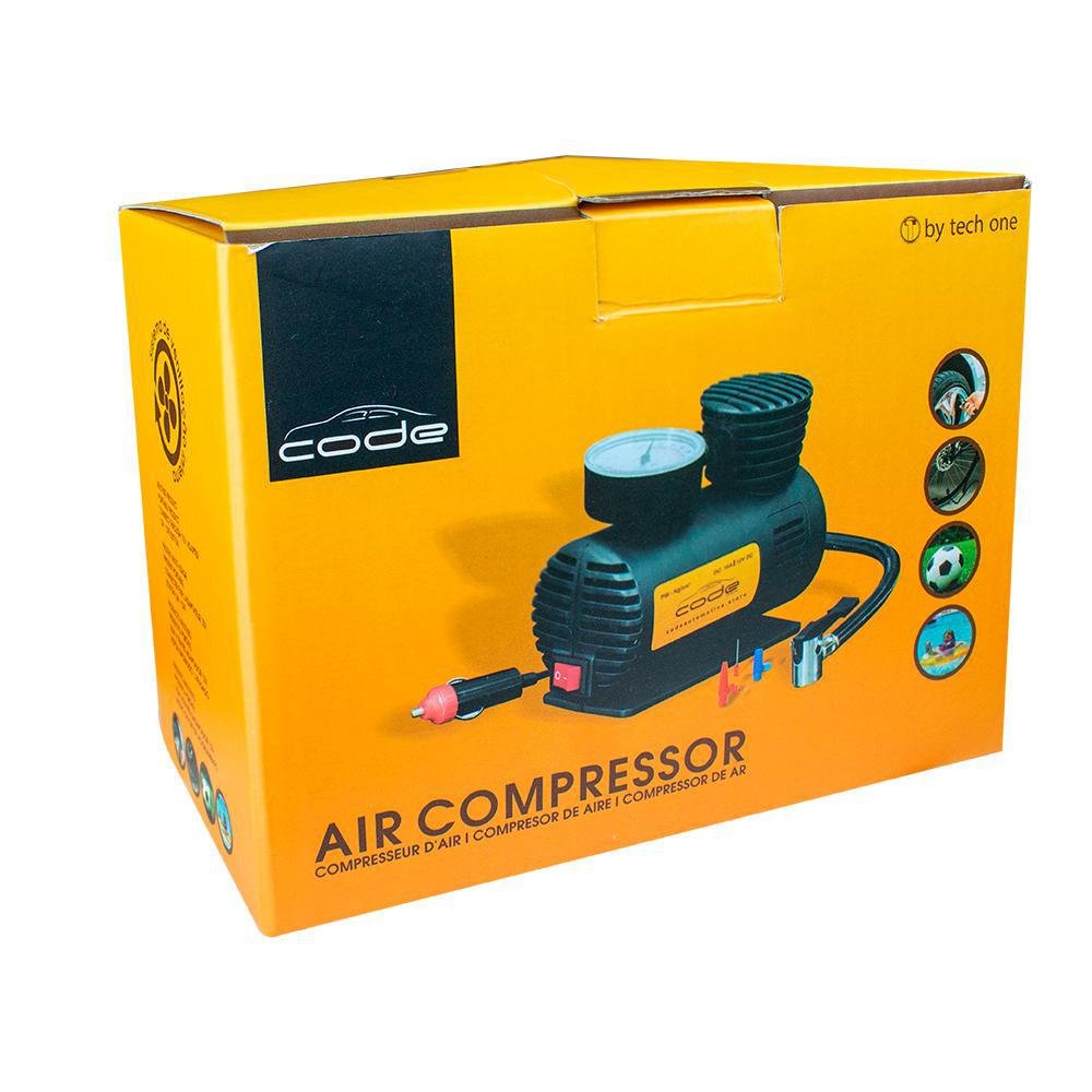 Compressor de Ar Pneu Automotivo 12v Preto - Code - 6