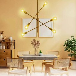 Lustre Pendente Sputnik Ipanema Moderno Decoração Casa Sala de Estar Luminária de Teto Iluminação Ar - 17