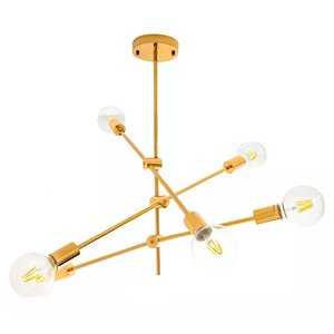 Lustre Pendente Sputnik Ipanema Moderno Decoração Casa Sala de Estar Luminária de Teto Iluminação Ar