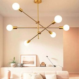 Lustre Pendente Sputnik Ipanema Moderno Decoração Casa Sala de Estar Luminária de Teto Iluminação Ar - 9