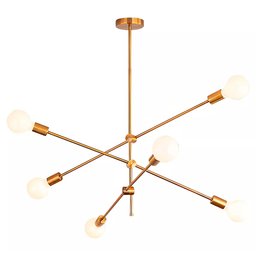 Lustre Pendente Sputnik Ipanema Moderno Decoração Casa Sala de Estar Luminária de Teto Iluminação Ar - 2