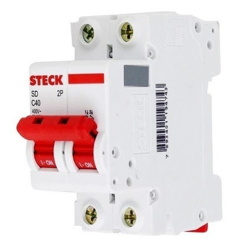Disjuntor Bipolar Din 2p 40a Curva C 3ka 400v Sdd62c40 Steck - 1