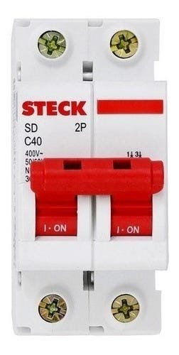 Disjuntor Bipolar Din 2p 40a Curva C 3ka 400v Sdd62c40 Steck - 5