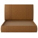 Ver imagem 3 de Cama Casal Flutuante com Cabeceira 140cm Astra S04 Couríssimo Caramelo - Lyam Decor