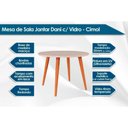 Ver imagem 3 de Conjunto: Mesa de Cozinha Dani Tampo Madeirado C/ Vidro 109cm e 4 Cadeiras Fernanda Madeirado/off
