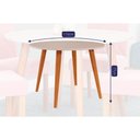 Ver imagem 5 de Conjunto: Mesa de Cozinha Dani Tampo Madeirado C/ Vidro 109cm e 4 Cadeiras Fernanda Madeirado/off