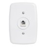 Conjunto Ideale 1 Tomada Rj45 Branca 4x2 Pluzie 3232:Branco - 1