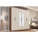 Ver imagem 1 de Guarda Roupa Casal 6 Portas c/Esp PH1127 Nogueira/Off Herval