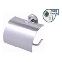 Ver imagem 2 de Porta Papel Higiênico Parede Banheiro com Tampa Inox Cromado