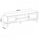 Ver imagem 4 de Rack para TV Até 75 Polegadas Charlotte 2 Portas Pinho/Off White - Artely Móveis