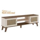 Ver imagem 6 de Rack para TV até 75 Polegadas Charlotte 2 Portas Pinho/Off White - Artely Móveis