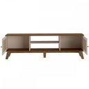 Ver imagem 3 de Rack para TV Até 75 Polegadas Charlotte 2 Portas Pinho/Off White - Artely Móveis