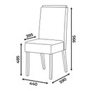 Ver imagem 4 de Mesa Jantar Adriana 180 6 Cadeiras Nina Creme - Henn