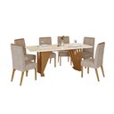 Ver imagem 1 de Mesa Jantar Adriana 180 6 Cadeiras Nina Creme - Henn