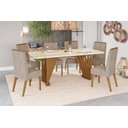 Ver imagem 2 de Mesa Jantar Adriana 180 6 Cadeiras Nina Creme - Henn