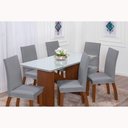 Ver imagem 2 de Capa de Cadeira 06 Unidades Malha Gel - Cinza