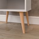 Ver imagem 4 de Conjunto 2 Mesas de Cabeceira Nicho Kit Mesinhas Decoração Quarto Retrô - Branco - Lojas Rpm