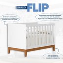 Ver imagem 6 de Berço 2 em 1 100% MDF 90cm x 133cm Flip Branco/Fosco