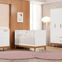 Ver imagem 1 de Berço 2 em 1 100% MDF 90cm x 133cm Flip Branco/Fosco