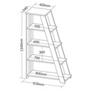 Ver imagem 4 de Kit 2 Estante Multiuso Decorativa 5 Prateleiras Stela A06 Freijó/branco - Mpozenato