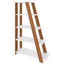 Ver imagem 6 de Kit 2 Estante Multiuso Decorativa 5 Prateleiras Stela A06 Freijó/branco - Mpozenato