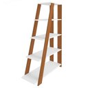 Ver imagem 2 de Kit 2 Estante Multiuso Decorativa 5 Prateleiras Stela A06 Freijó/branco - Mpozenato