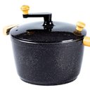 Ver imagem 2 de Pipoqueira Alumínio Preta Pipoca Doce Salgada 5100ml 24cm